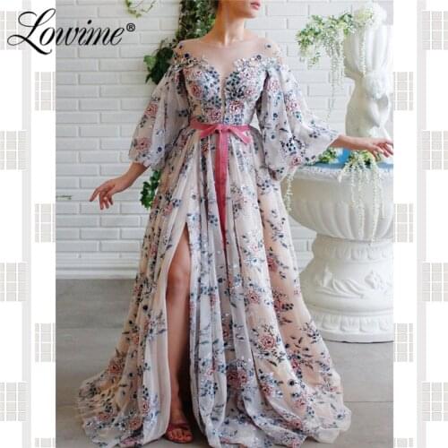 Robe De Soiree A Line Party Dress 2020 New Arrival Illusion Neckline Prom Dresses Pageant Evening Dress Plus Size Formal Dress