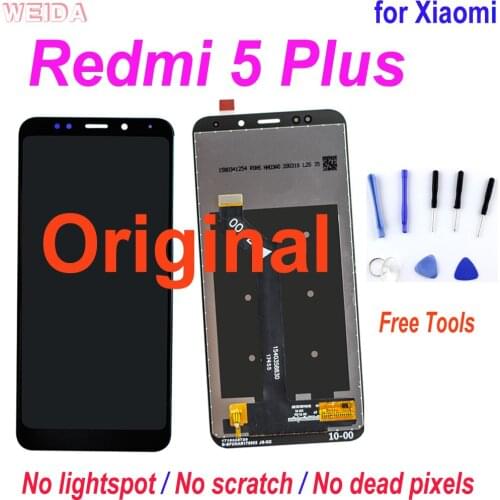 5.99" Original LCD For Xiaomi Redmi 5 Plus LCD Display Touch Screen Digitizer Assembly with Frame for Xiaomi Redmi5 Plus LCD