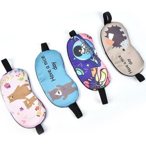 1PCS Sleeping Eye Cover Cotton Cartoon Cute Creative Funny Eyepatch Sleep Mask Travel Relax Eye Band Sleeping Aid Blindfold