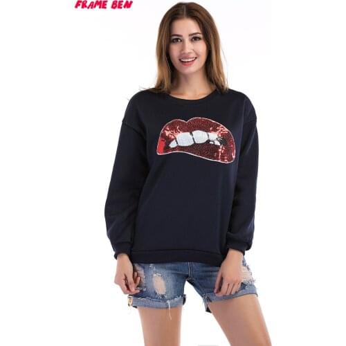 2019 FRAME BEN Womens Sweatshirt Ladies Casual Pullover Jumper Tops Loose Comfort Female Coats korean hoodie