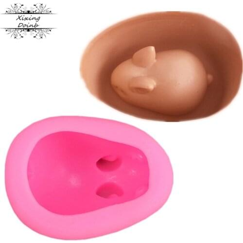 3D rabbit shaped silicone soft candy mold cake decoration tools Candy Chocolate Mold