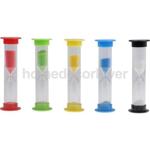 5Pcs 30 Seconds & 1+3+5+10 Minutes Plastic Colorful Sandglass Hourglass Sand Clock Timers Desk Accessory Home Decoration Gifts