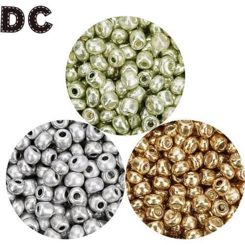 500pcs/lot 3.8mm Glass Beads Bulk Spacer Beads Gold Color Glass Resin Beads for Bracelets DIY Women Jewelry Findings