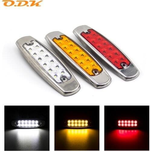 6/10pcs 12 LED Car Truck LED Clearance Side Marker thin Light Indicators For Truck Trailer Lorry Caravan Bus Van Boat 12V 24V