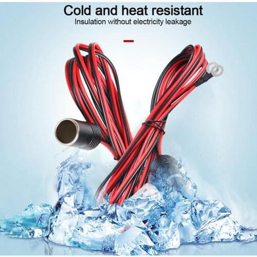 12V 24V Adapter Cable Car Heater Current Limiting Line Battery -Cigarette Lighter Battery Connection Line Car Boat Cable Tools