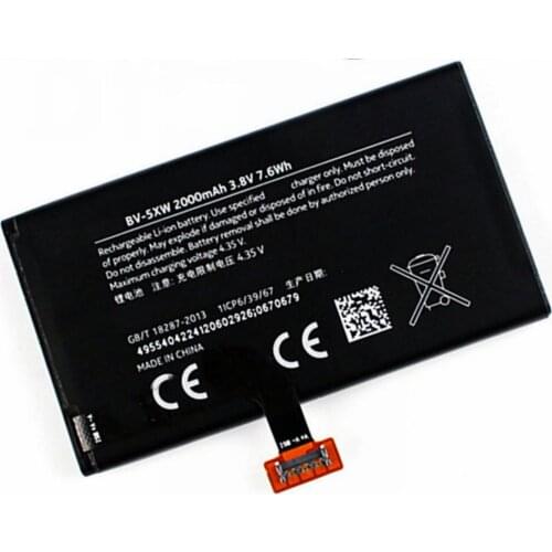 2000mAh BV-5XW batteries for Nokia Lumia 1020 EOS BV5XW phone High quality Replacement Battery