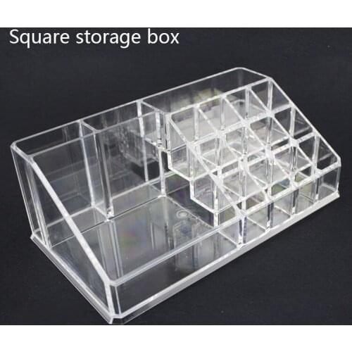 1PCS Acrylic transparent plastic Cosmetic Storage Box tattoo accessories storage Bracelets Sundries Jewelry Organization Box