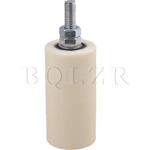 BQLZR Flat 50mm Dia 100mm Height PP Guiding Wheel with 6201ZZ Bearing Insert