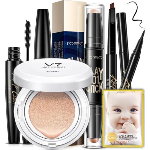 Brand Combination makeup set,Fashion cosmetics kit,Anti-wrinkle Concealer,WaterProof Contour stick,East to wear Mascara,Eyebrow