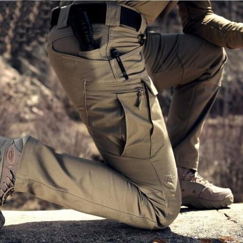 High Quality Khaki Casual Pants Men Military Tactical Joggers Camouflage Cargo Pants Multi-Pocket Fashions Black Army Trousers