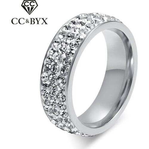 CC Rings For Women Men Ring Titanium Steel Luxury Jewelry Cubic Zirconia Personality Diamant Anel Drop Shipping Size 5-9 CC984