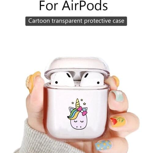 Jaomax Anime Pets Giraffe Unicorn AirPods Pro Case Hard Transparent Cover Printed Cover Skin Accessories Charging Box Case