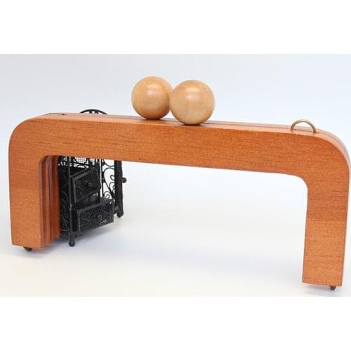 E421 20cmx8cm Square Wooden Purse Frame Clasp DIY Coin Purse Kiss Lock Accessories