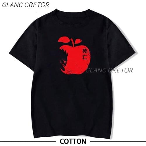 2021 Death Note T-Shit Harajuku Streetwear Cotton T shirt Men Vaporwave Japan Anime T-Shirt Men Manga T-shirt