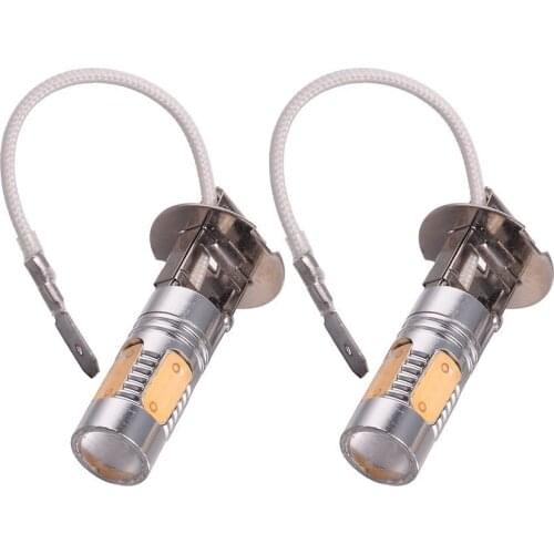 H3 7.5W Red 5 COB LED Fog Light for Car Auto Brake Turn Signal Bulb Lamp Amber White Blue Pink