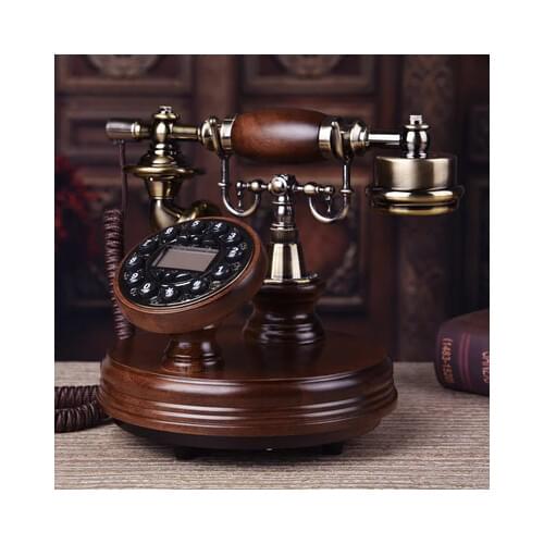 Good art RETRO European household Wood carving landline telephone antique phone Apple Decoration home art rustic phone backlit