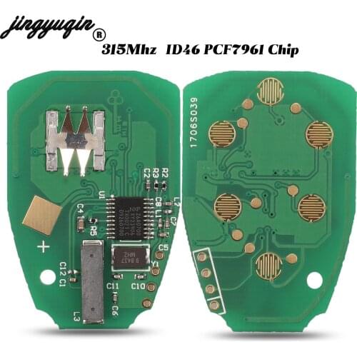 Jingyuqin 6 Buttons For Chrysler Grand Cherokee 315Mhz Fob ID46 PCF7961 Chip Remote Control Car Key Circuit Board Replacement