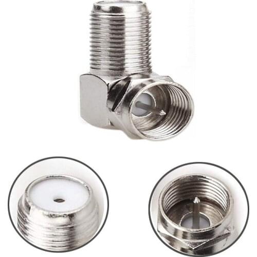 5pcs 90 Degree Right Angle Coaxial Connector TV Aerial Cable Connection Adapter F Male To F Female Cable Plug Home Accessories