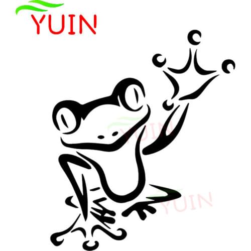 Frog Simple Pattern Applique Fashion Body Window Decoration PVC Waterproof Sunscreen Car Sticker Black/White/Red/Laser/Silver