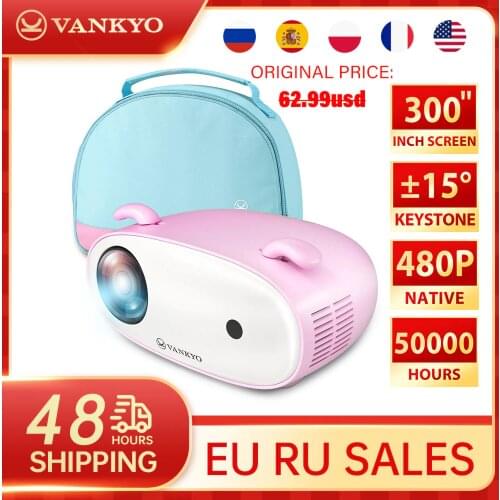 VANKYO S240 Mini Projector Support 1080P 300" Display Portable Projector Compatible with Smartphone Laptop for Kids Adults