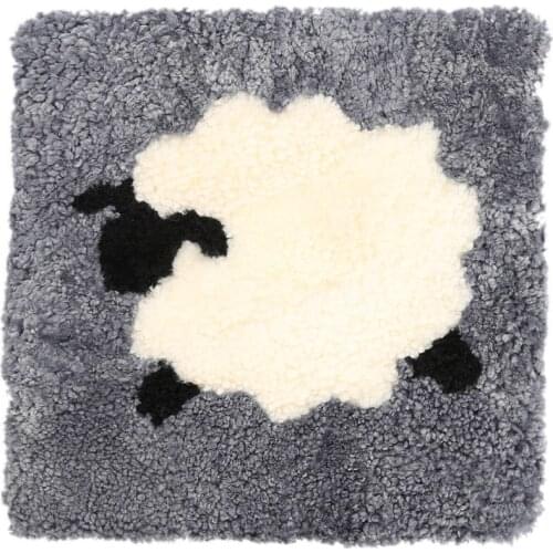 New Zealand Wool Cushion Sofa Cushion Chair Cushion Curly Animal Pattern Chair Cushion Dolly Sheep Plum Blossom-Shaped Cusion