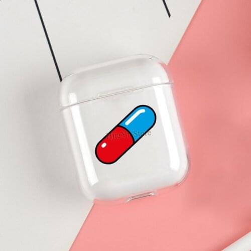 Akira Pill Clear Cases For Apple Airpods 1 2 Earphone Bluetooth Wireless Cover For Airpods 2 1 Coque