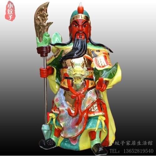 Crafts home decoration accessories decor 26~42 inch ceramic decoration decoration Guan Wu God of wealth wealth opening housewarm