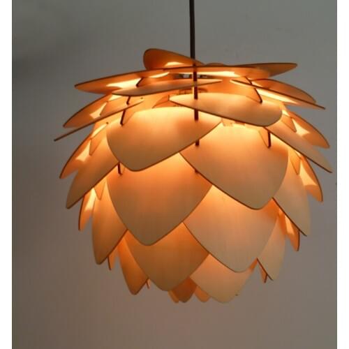 Modern Retro Natural Wooden Pendant Lamps for Home Decor Pendant Lights for Bedroom Dinning Room Led Light PA0354