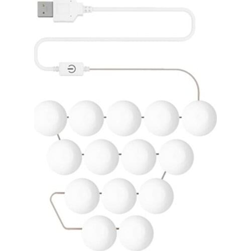 LED 12V Makeup Mirror LightVanity Lights Stepless Dimmable Wall Lamp 6 10 14Bulbs Kit for Dressing Table