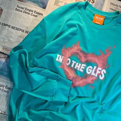 Heart Printed Loose Sweatshirt Pullover Couple Men Women Hoodies American Street Flame Love Long Sleeved Men Women Spring Autumn