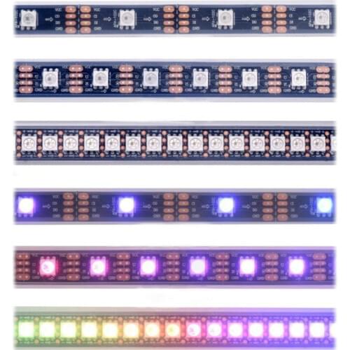 APA102 SK9822 Smart LED Pixel Strip 30/60/144 LEDs/Pixels/m IP30/IP65/IP67 DC5V APA102C 5050 smd RGB LED Strip 1m/5m