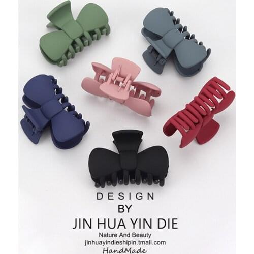 1PCS Solid Color Hair Claw Strong Grip Fashion Acrylic Hair Jaw Clamp Hair Clip Claw Women Girls Hair Accessories Headwear