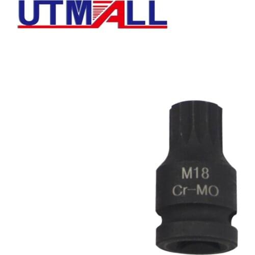 1/2" DR. M18 Spline Socket Bit Wrench Tool CR-MO 42MM Length