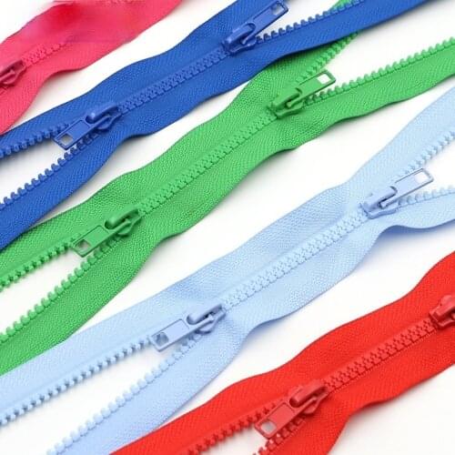 1pc 5# Double Ends Zippers Resin Zipper Meete Open End 60/70/80/120/150/200cm For DIY sleeping bags Sofa Garments Craft sewing