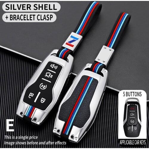 2019 Key Cover Case For Ford Fusion Mondeo Mustang F-150 Explorer Edge 2015 2016 2017 2018 Car Styling Key Protection Keychain