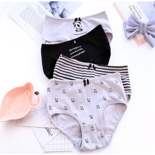 7 Pcs Cotton Underwear for Girls 2018 New Children Soft Panties Teenages Candy Color Briefs SQ-3536-7P