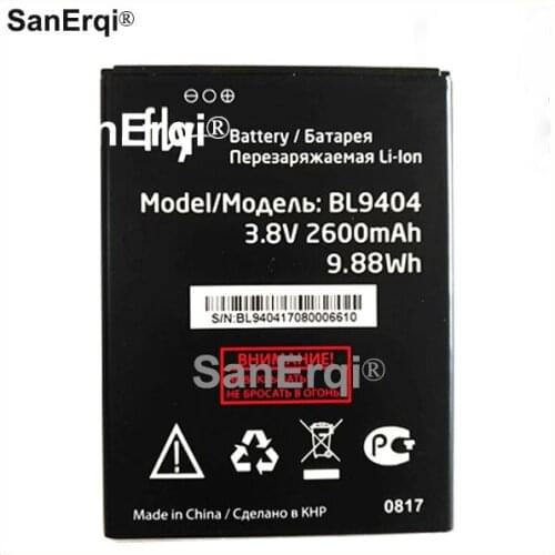 10pcs 2600mAh 2018 New BL 9404 BL-9404 BL9404 Battery For Fly BL9404 Mobile Phone Replacement Battery With Tracking information