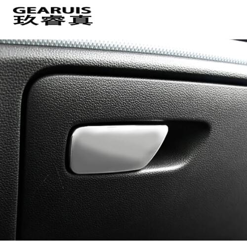 Car Styling Car Copilot Storage Box Switch Handle Stickers covers decoration trim frame for Audi A3 8V Interior Auto accessories