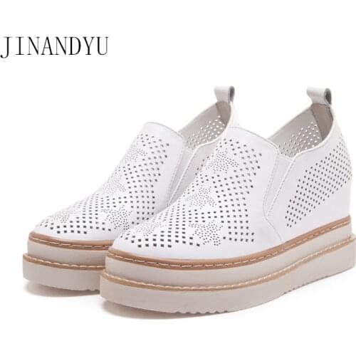 7CM High Heels White Sneakers Platform Women Shoes Trainers Wedges Girl Shoes Casual Women Shoes with Platform Scarpe Donna 33
