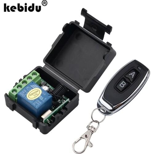 Kebidu High Quality Wireless Remote Control Switch DC 12V 1CH relay Receiver Module RF Transmitter 433 Mhz Remote Controls