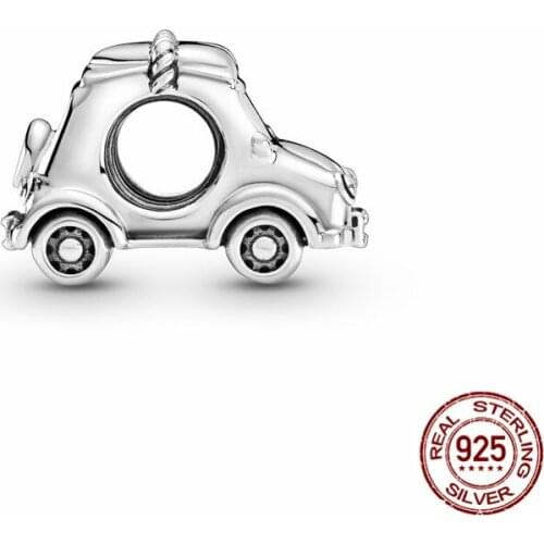 925 Sterling Silver Electric Car Charm Fit Original 3mm Bracelet&Bangle For Women Birthday Fashion Jewelry Gift 2021 New