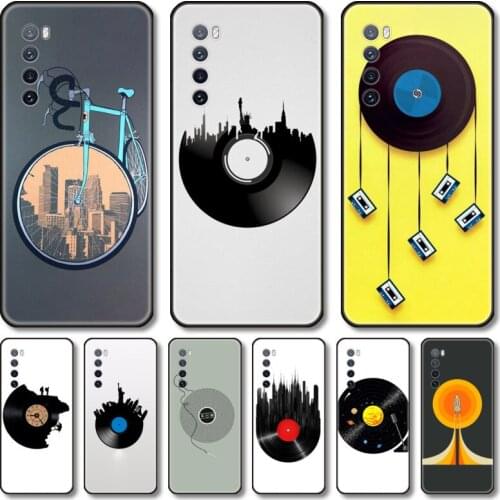 The old disc Phone Case For Huawei Nova 2 3 4 5 6 7 8 SE i E Pro Lite black cell shell