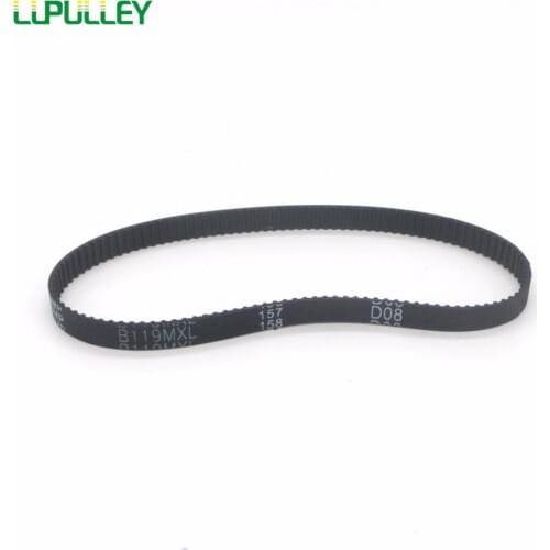 LUPULLEY MXL Black Timing Belt Pulley Drive Belt 2PCS 91MXL/92MXL/93.6MXL/94MXL/95MXL/96MXL/97.6MXL/98MXL 6mm/10mm Width
