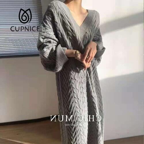 Модные трикотажные платья CUPNICE China At AliExpress