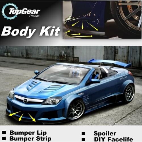 Bumper Lip Deflector Lips For Opel Tigra A / B Front Spoiler Skirt For TopGear Friends Car View Tuning / Body Kit Strip