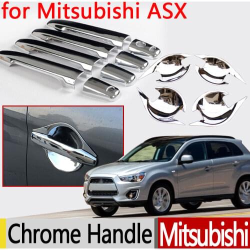 For Mitsubishi ASX 2010 - 2017 Chrome Door Handle Cover 2011 2012 2013 2014 2015 2016 Accessories Car Stickers Car Styling