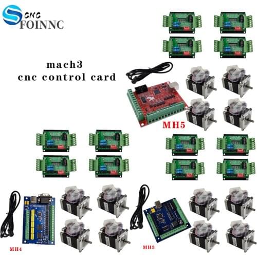 Cnc controller USB mach3 cnc kit 3 axis 4 axis 5 axis TB6600 stepper motor driver nema17/23 motor speed control card winXPwin7