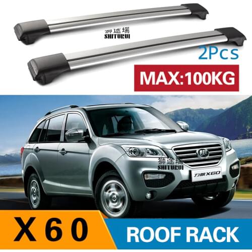 2Pcs Roof bars For LIFAN X60 2015-2018 Aluminum Alloy Side Bars Cross Rails Roof Rack Luggage load 100KG SUV