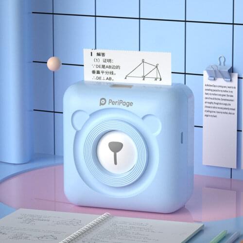 Mini Thermal Printer Wireless BT 203dpi Photo Label Memo Wrong Question Printing With USB Cable Portable Mini Inkless Printer