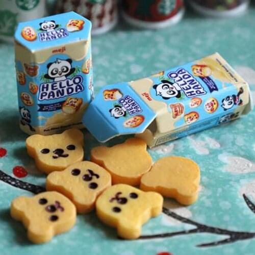 Dollhouse Miniature Food Simulation Panda Cookies Boxes For Blyth Barbies Doll House Kitchen Accessories